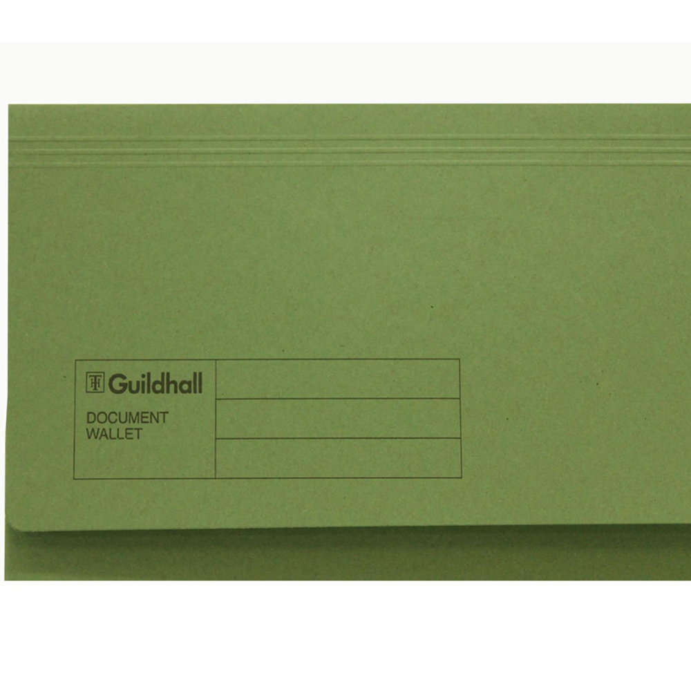 Exacompta Guildhall Green A4+ Manilla Document Wallet 50 Pack Image 6