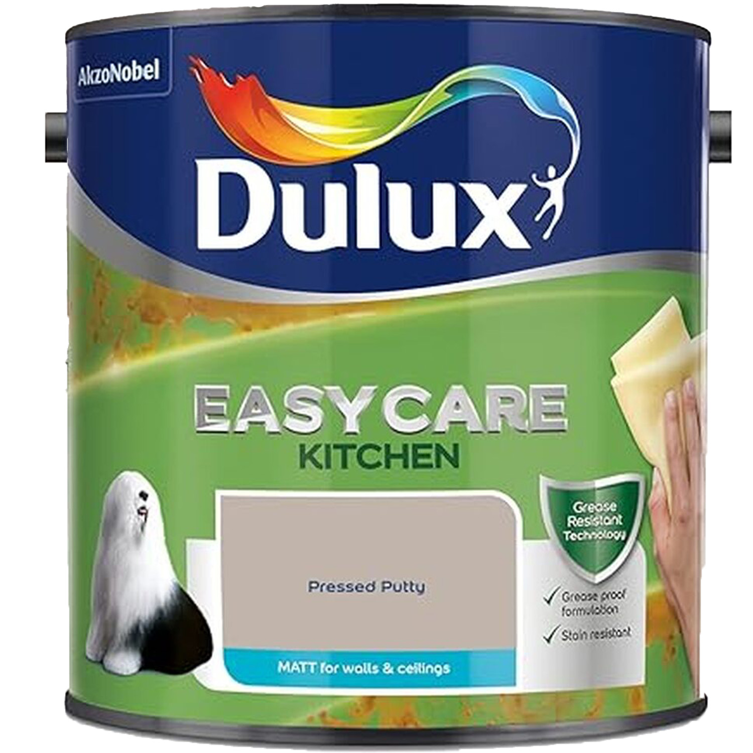Dulux Easycare Kitchen Pressed Putty Matt Emulsion Paint 2.5L Image 2