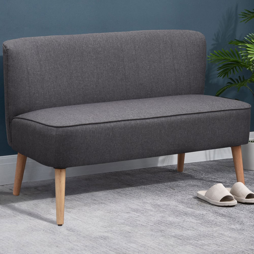 Portland 2 Seater Dark Grey Sofa Image 1