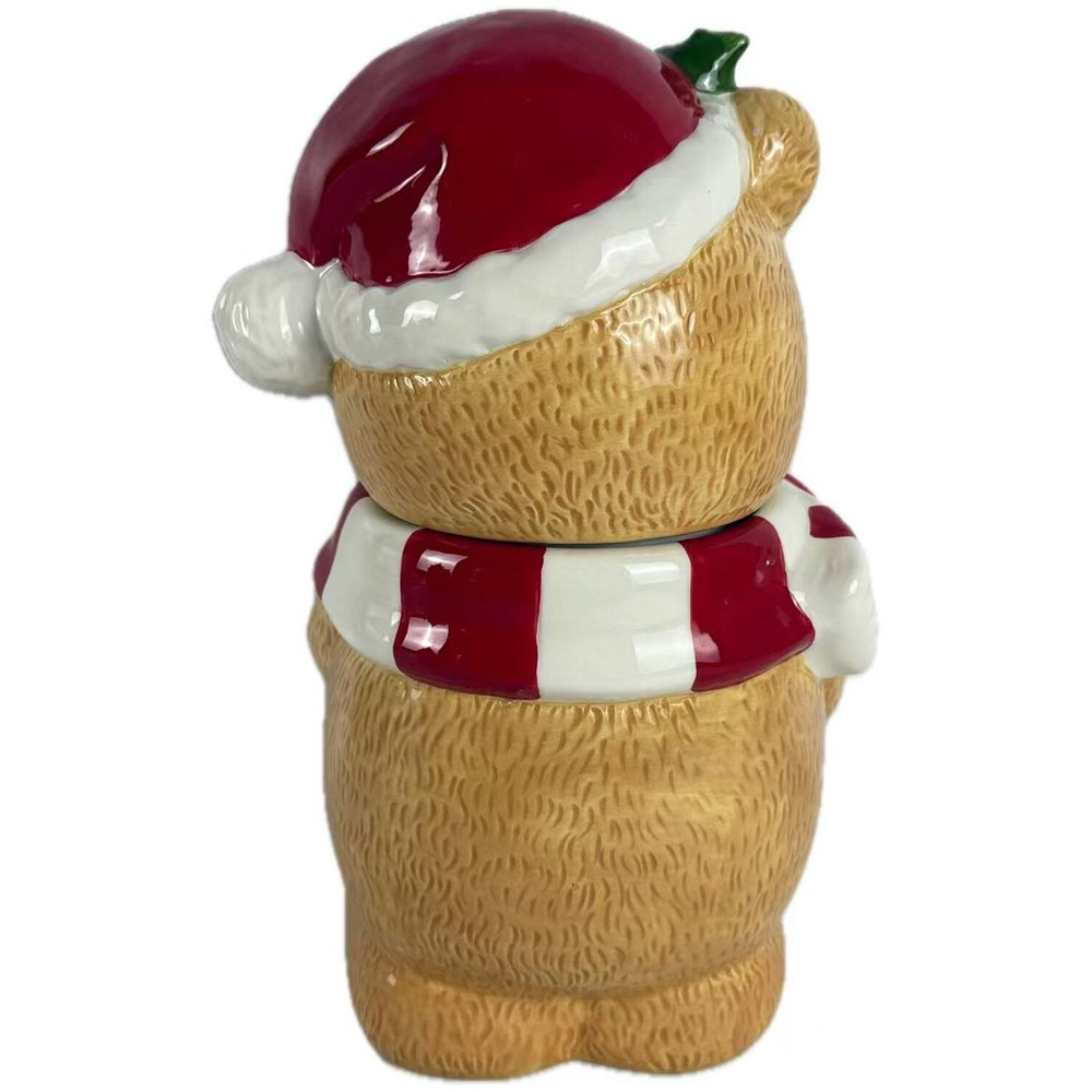 Christmas Teddy Bear Cookie Jar Image 4