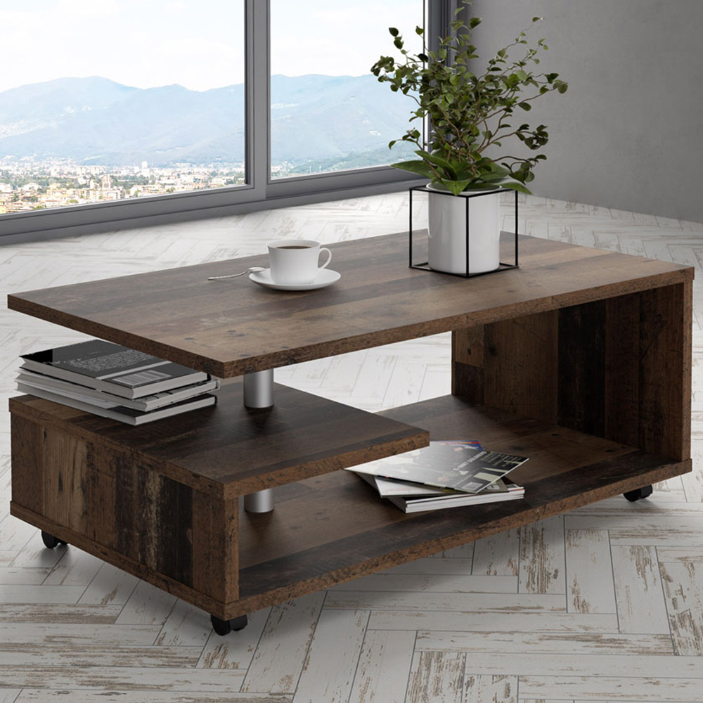 Florence Bailey Old Vintage Wood Coffee Table Image 1