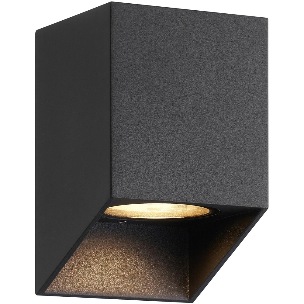 Nordlux Nico Square 12 Black Outdoor Wall Light Image 3