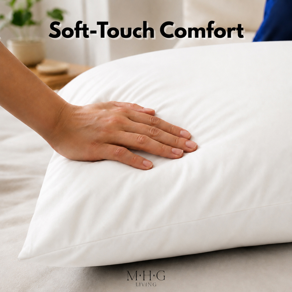 MHG Living Soft White Microfibre Envelope Closure Pillowcase 50 x 75cm 2 Pack Image 3