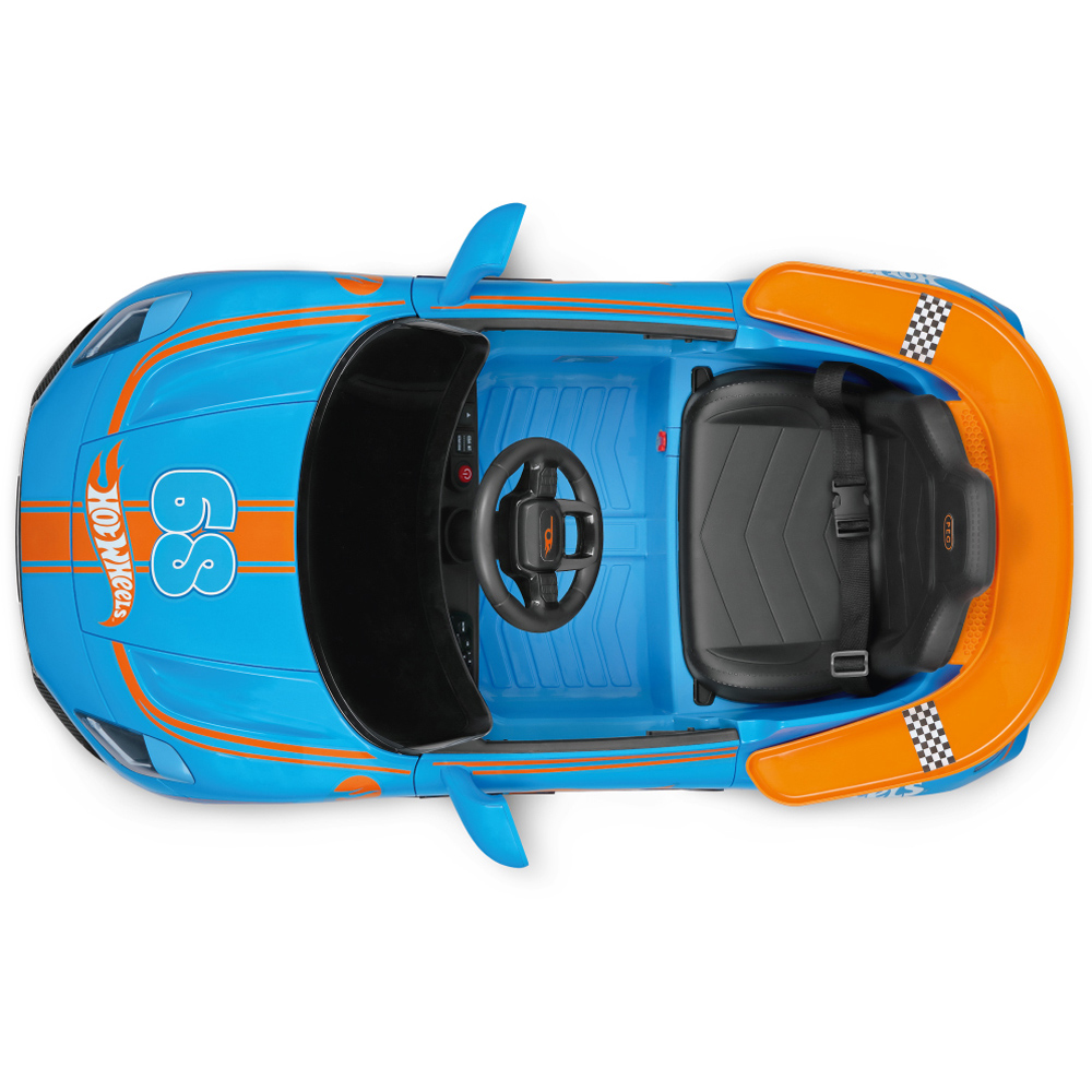 PEG Hot Wheels Kids Electric Ride-On Car with Remote Control Blue 12V Image 4