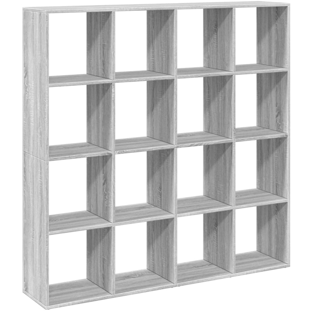 vidaXL 16 Shelf Grey Sonoma Oak Bookcase Image 2