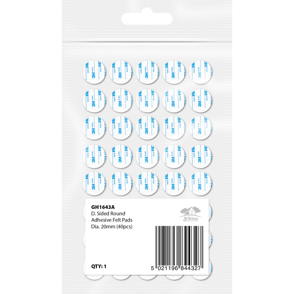 St Helens Grey Double-Sided Round Adhesive Mounting Pads 2cm 40 Pack Image 4
