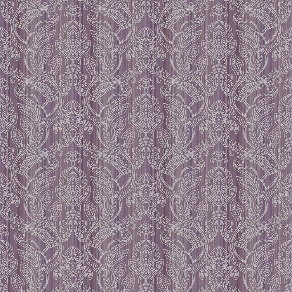 Galerie Nordic Elements Paisley Damask Purple Lilac Wallpaper Image 1