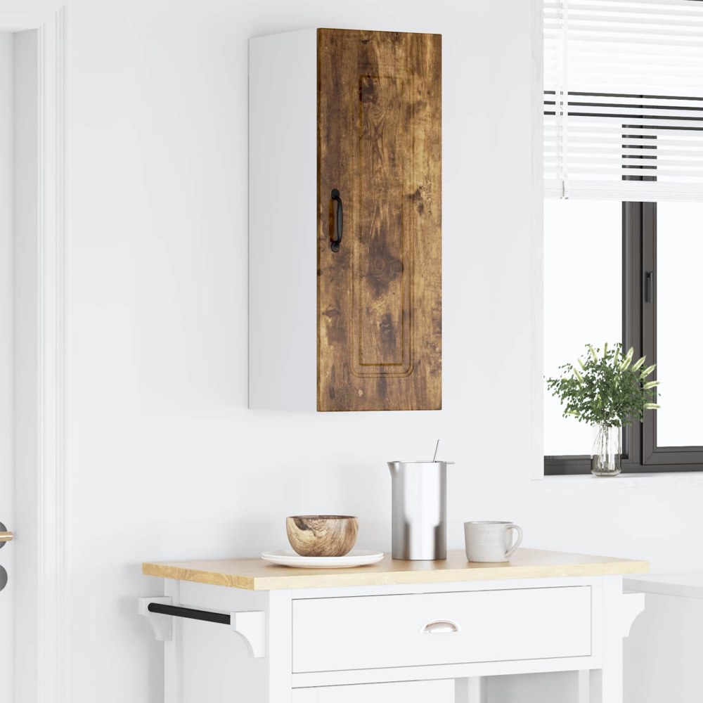 vidaXL Kalmar Single Door Smoked Oak Wall Kitchen Cabinet Image 9