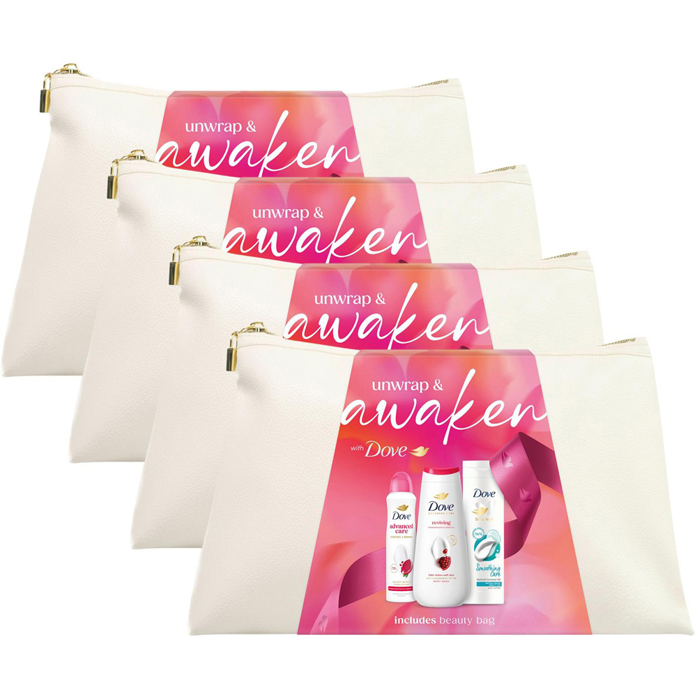 Dove Awaken Beauty Bag 3 Piece Gift Set 4 Pack Image 1