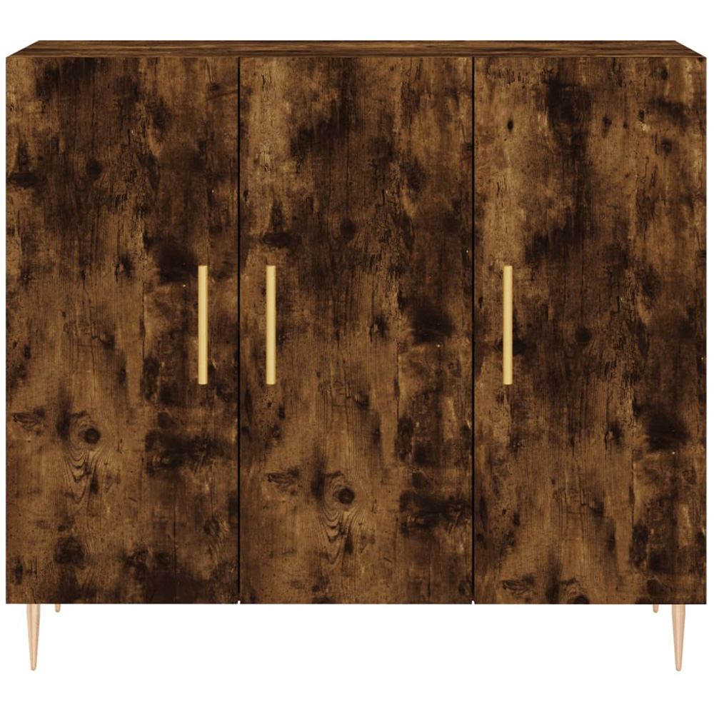 vidaXL 3 Door Smoked Oak Sideboard Image 6