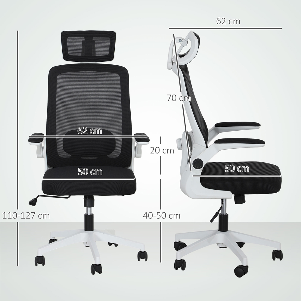 Portland Black Executive Mesh Office Chair with Lumbar Support Image 9
