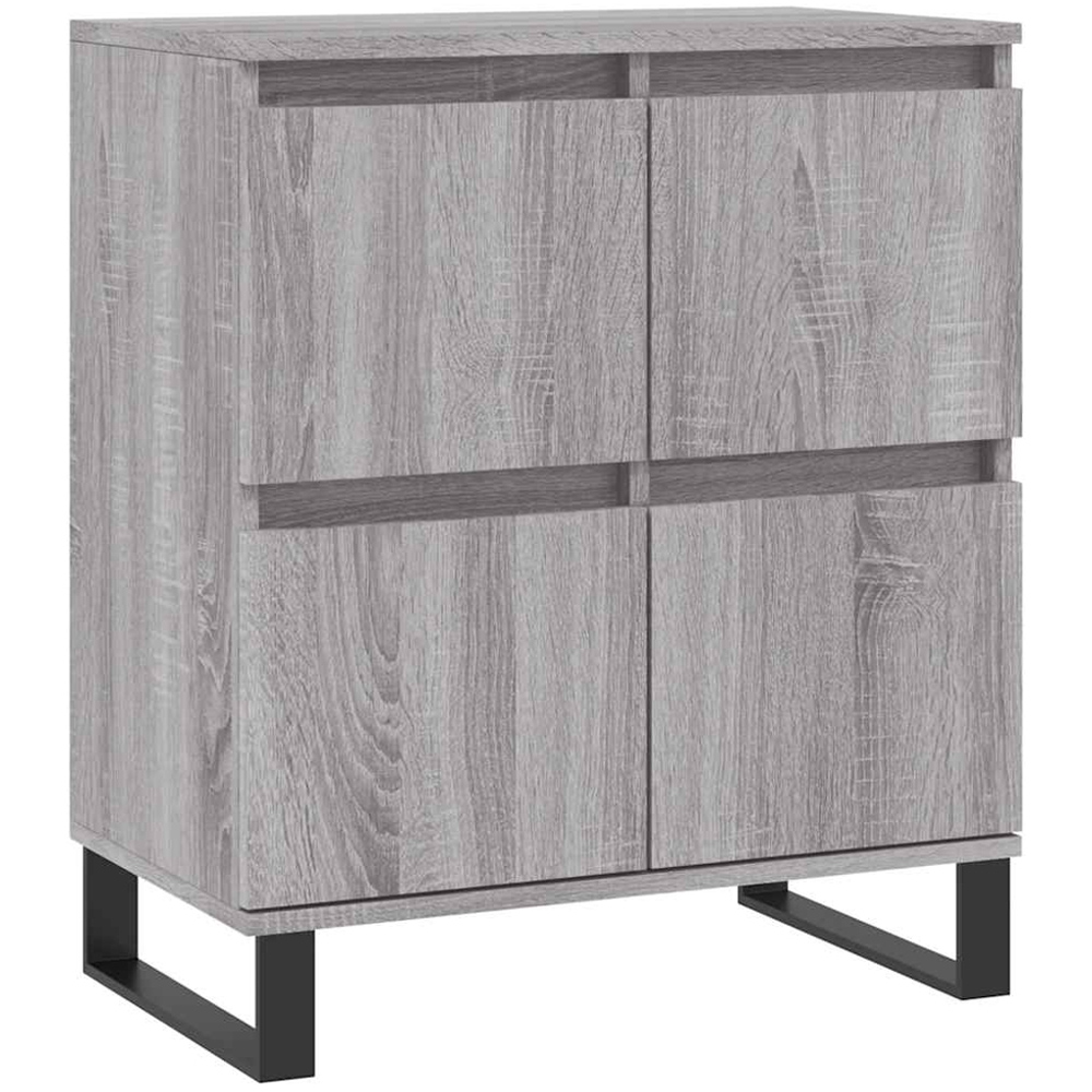 vidaXL 4 Door Grey Sonoma Wooden Sideboard Image 2