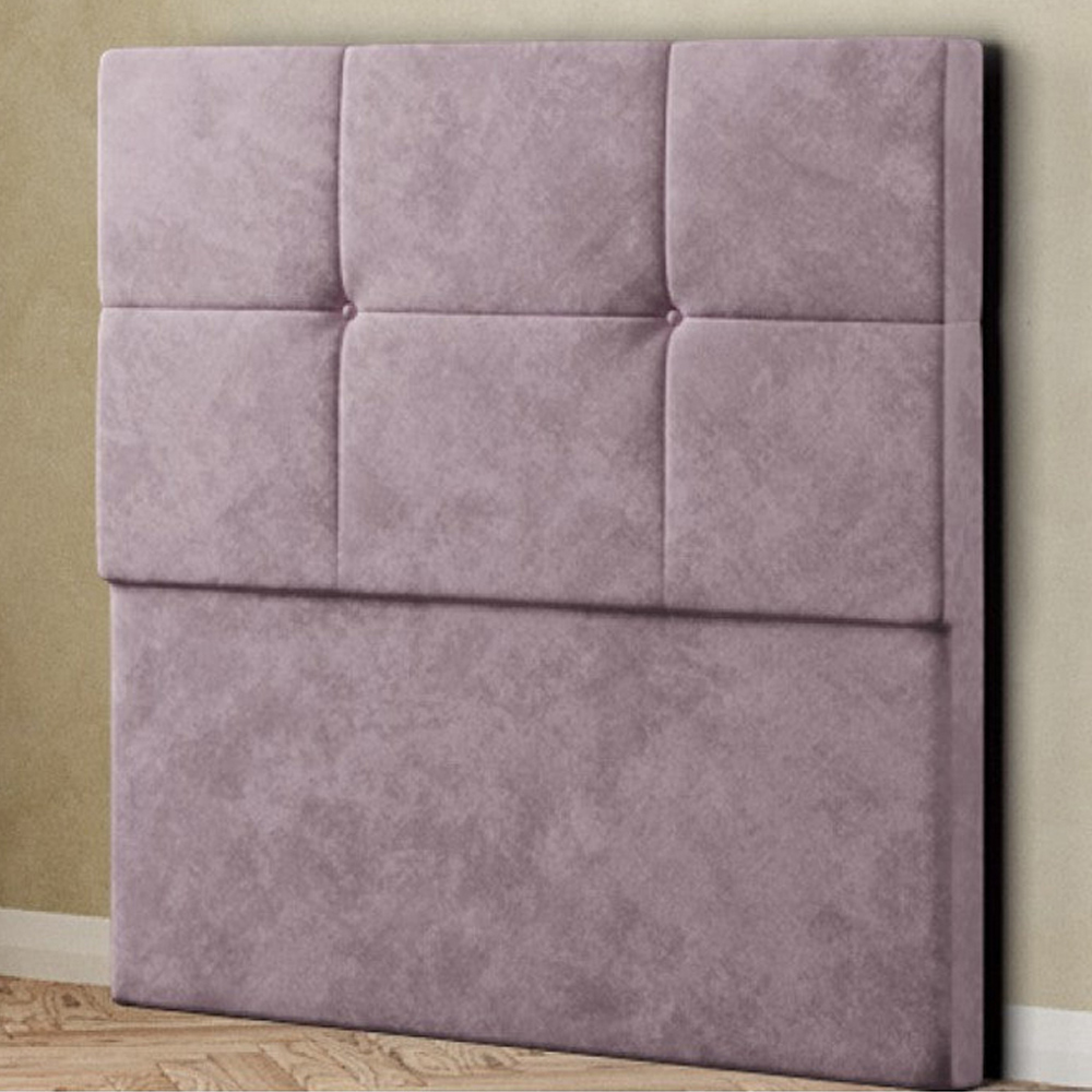 Eleganza Jacob Double Blush Plush Floor Standing Headboard Image 1