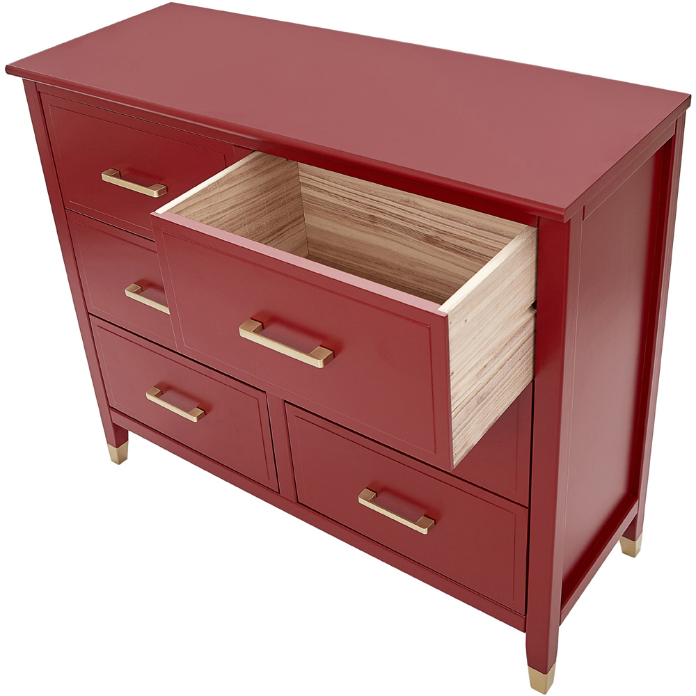 Palazzi 6 Drawer Red Chest of Drawers Image 5