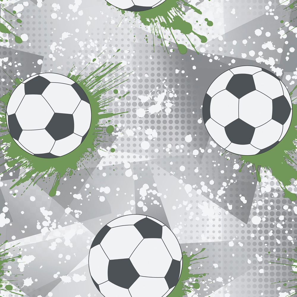 Holden Decor Football Frenzy Grey and Green Wallpaper Image 1