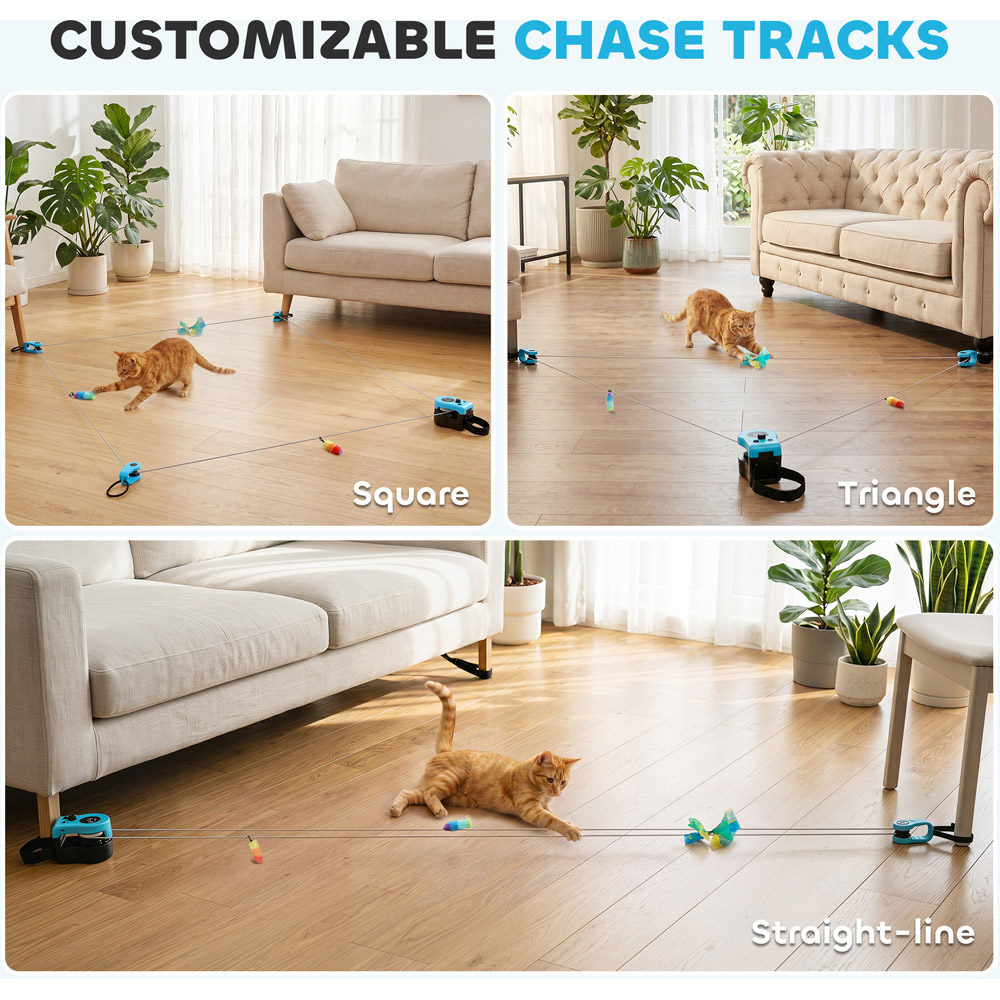 PawHut Automatic and Remote Control Interactive Cat Toy Image 6