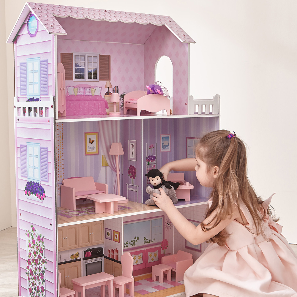Teamson Kids Pink Dreamland Tiffany Doll House 12 inch Image 6