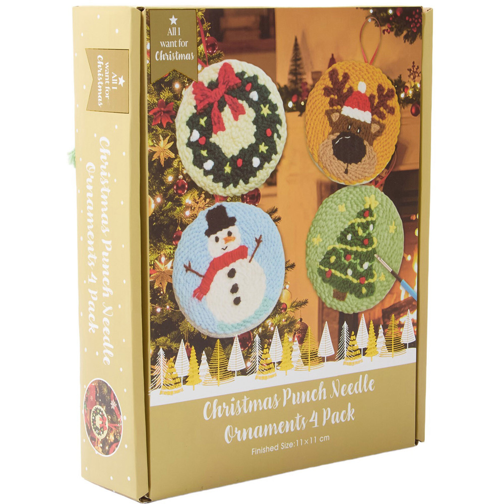 Christmas Punch Needle Ornaments Kit Image 4