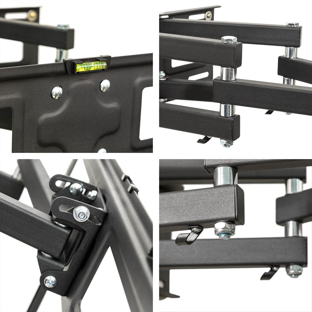 tectake 26 to 75 inch Width Adjustable Extendable Tilt and Swivel TV Bracket Image 3