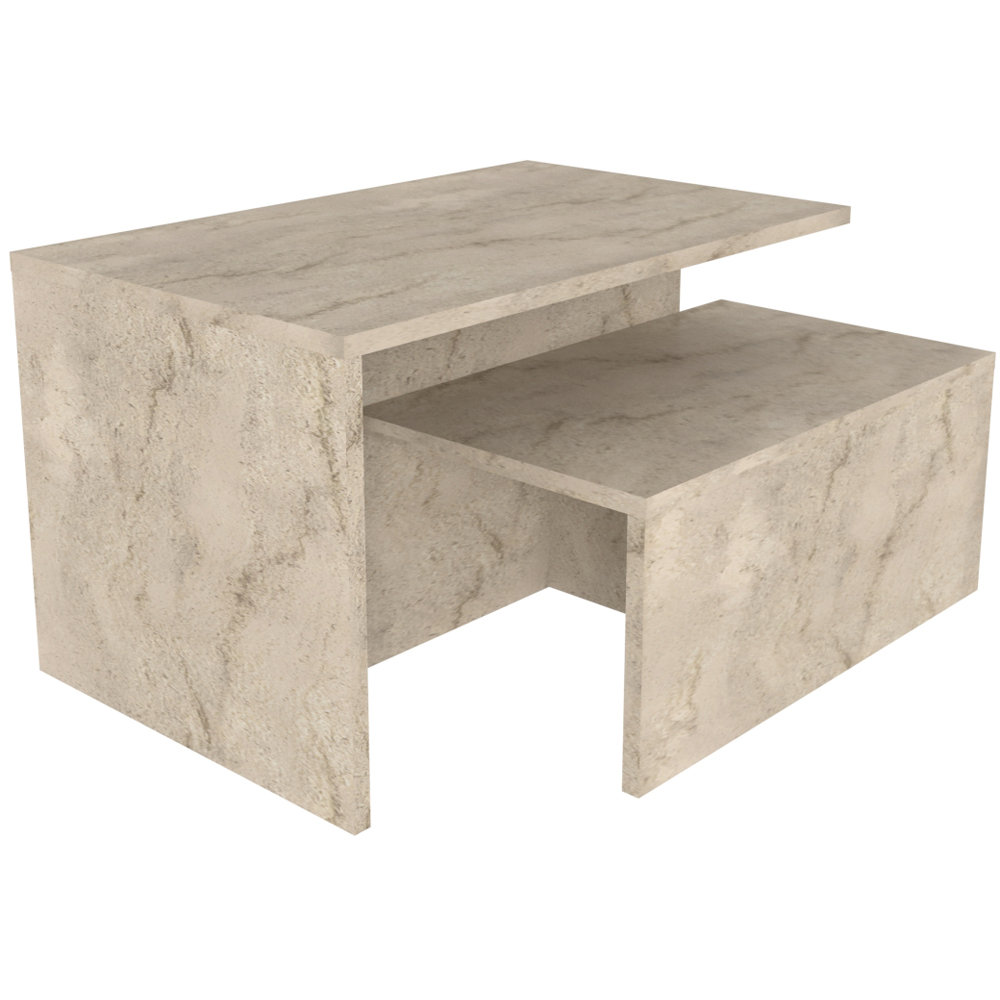 Decorotika Twins Traverter Nest of Coffee Tables Set of 2 Image 2