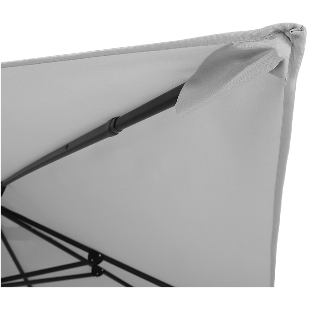 Living and Home Grey Square Rotatable Crank Cantilever Parasol with Reservoir Base 3m Image 4