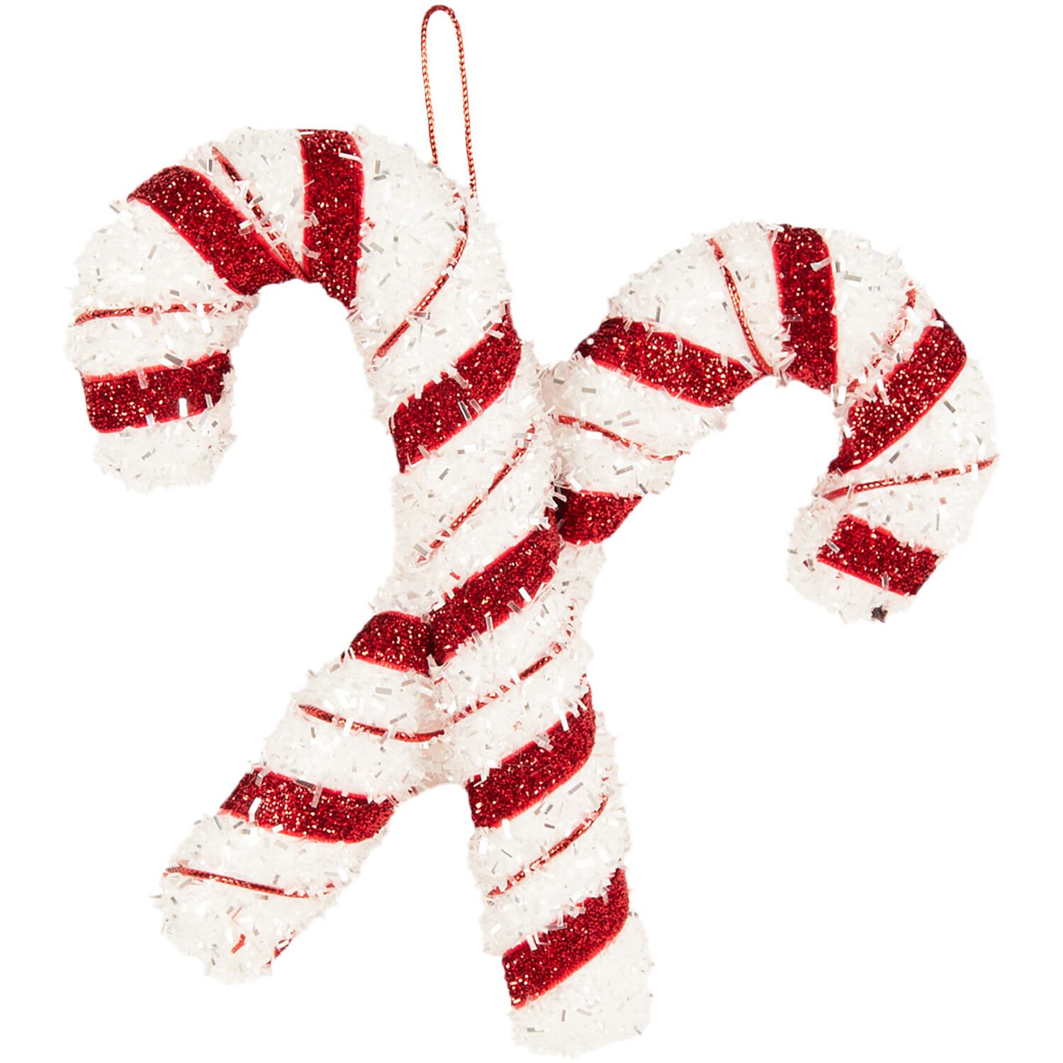 Candy Canes Hanging Decoration - Red & White Image 1