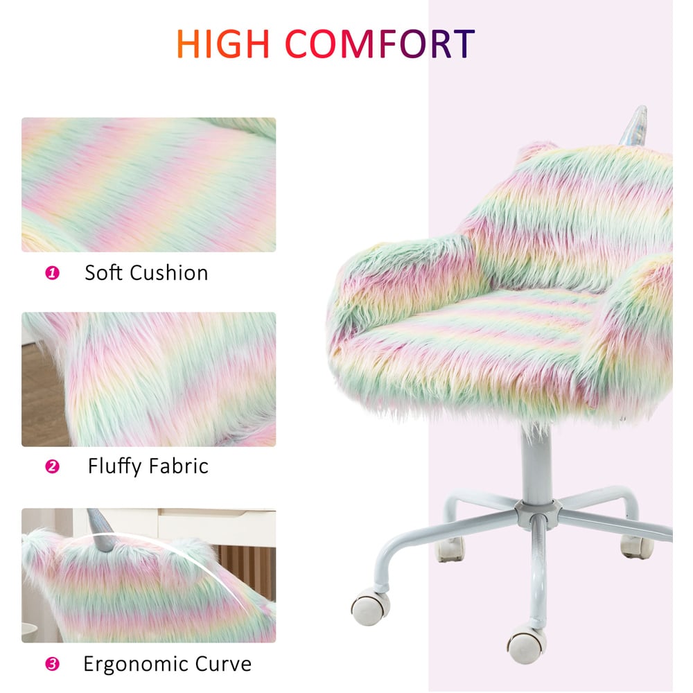 Portland Unicorn Multicolour Swivel Chair Image 5