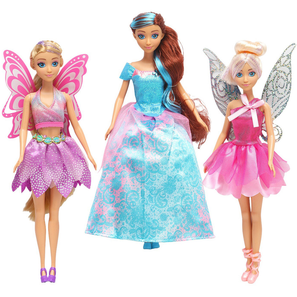 Pack of 3 Fairy Princess Dolls Image 2