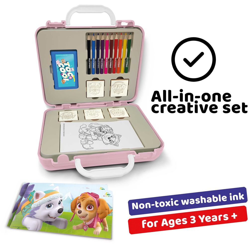 Multiprint Nickelodeon Paw Patrol Girl Kids Travel Colouring and Stamp Set Image 3