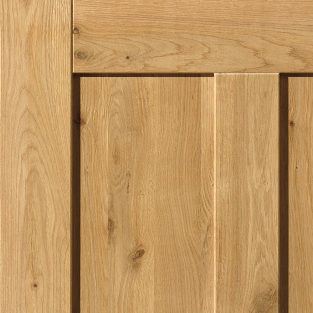 JB Kind Rustic Cottage Oak 4 Panel Internal Door 1981 x 610mm Image 3