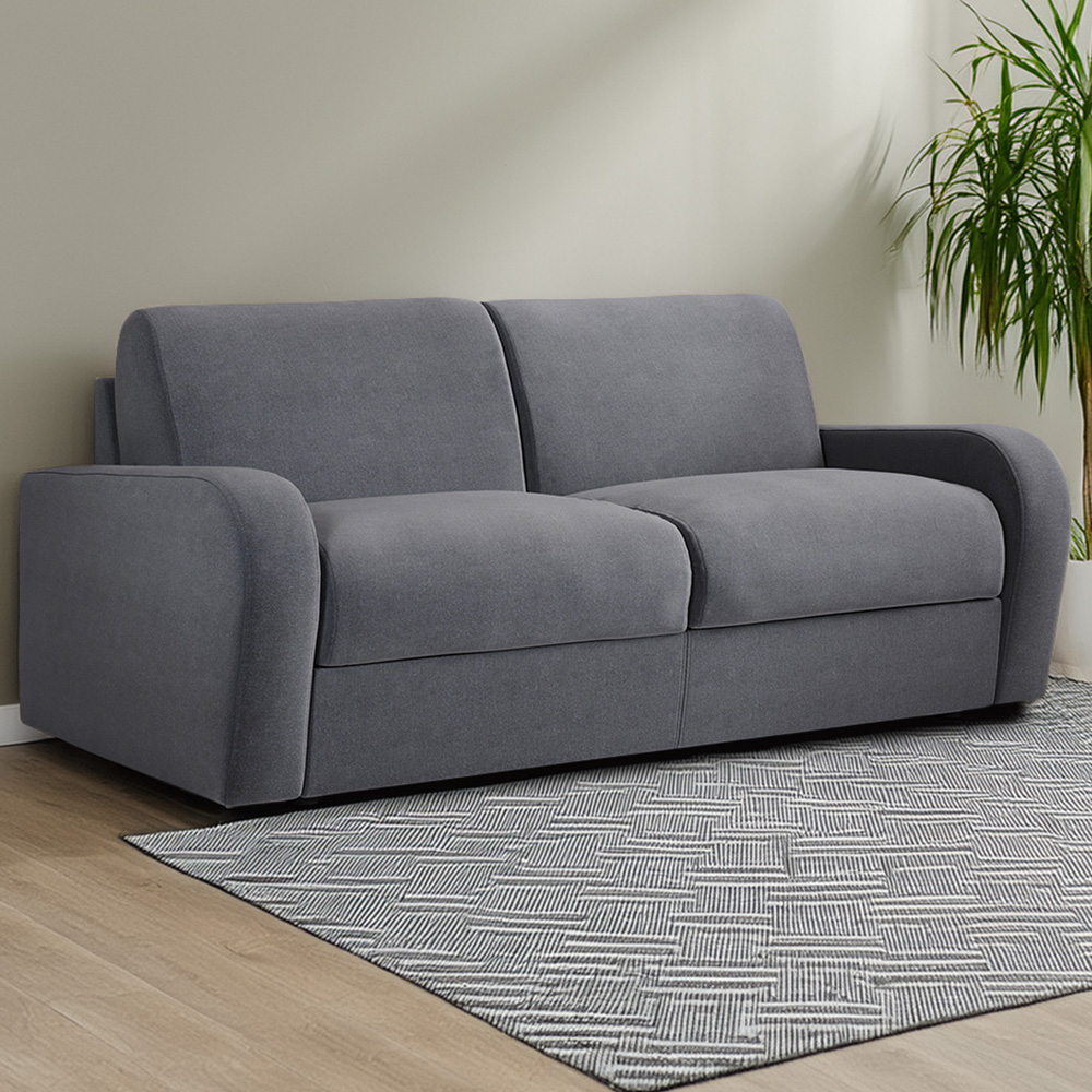 Jay-Be Deco 3 Seater Brushed Twill Admiral Sofa Bed with e-Sprung Mattress Image 1