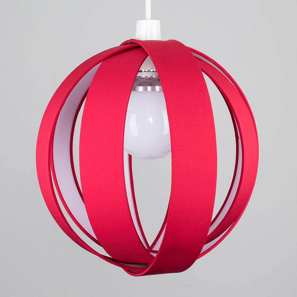 ValueLights J90 Red Easy Fit Ceiling Light Shade Image 3