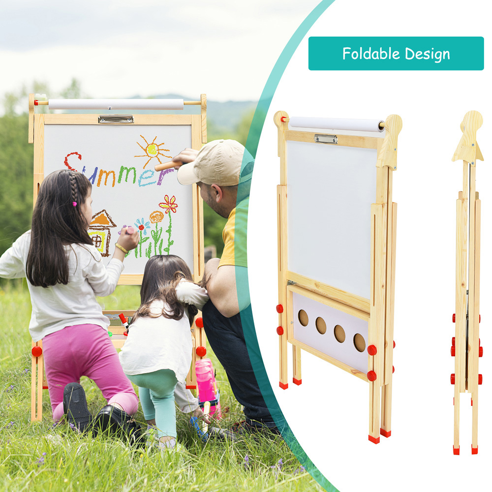 Costway Kids 3 in 1 Art Easel with Whiteboard Image 7