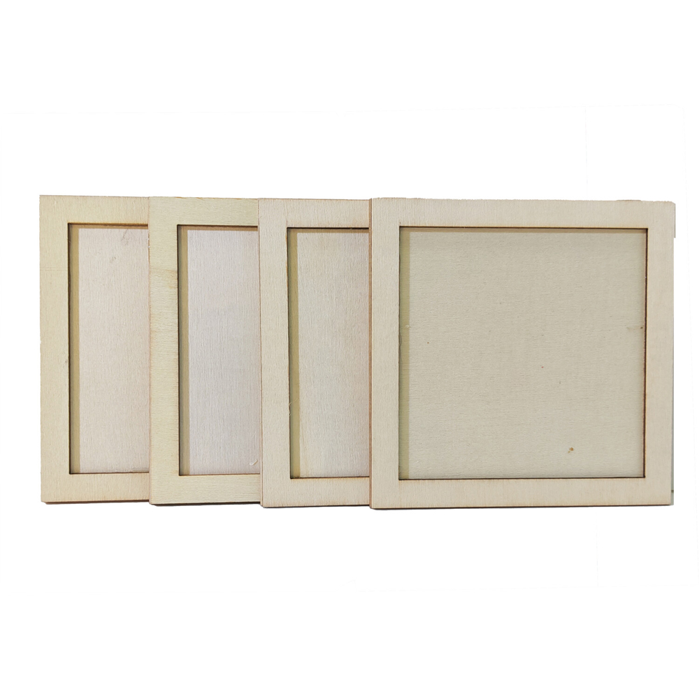 Pack of 4 Fillable Wooden Coasters Image 3