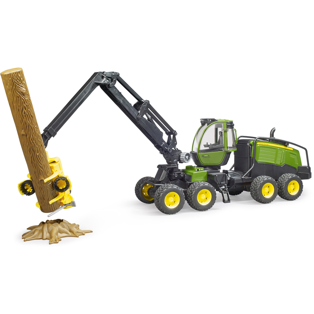 Bruder Kids John Deere 1270G Harvester Playset Model with Trunk Image 5
