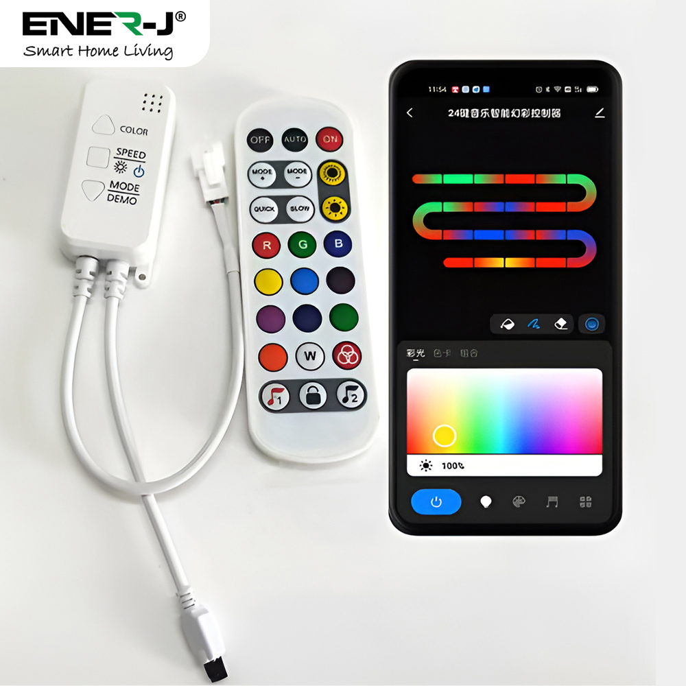 ENER-J RGBIC COB LED Smart Plug and Play Strip Light Kit 5m Image 4