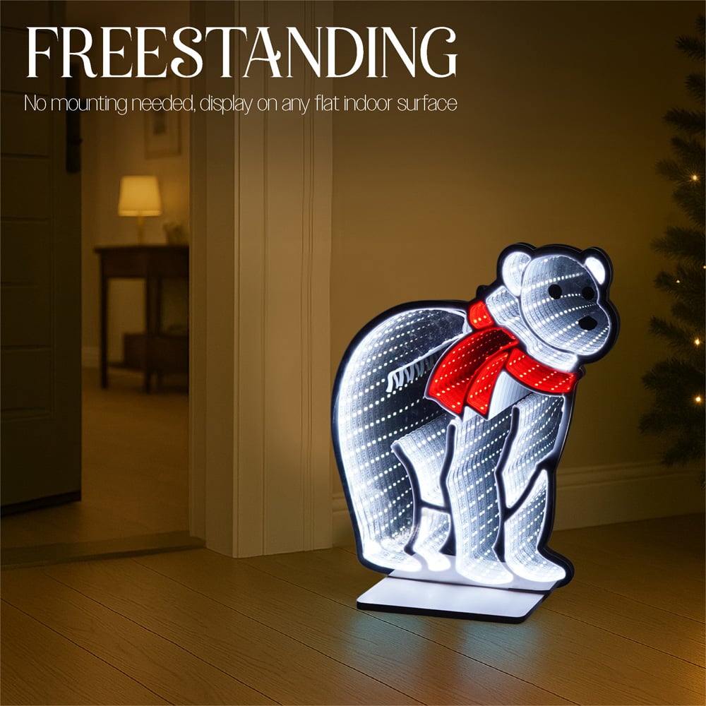 Xmas Haus 175 Super Bright LED Polar Bear Infinity Light 32 x 42cm Image 7