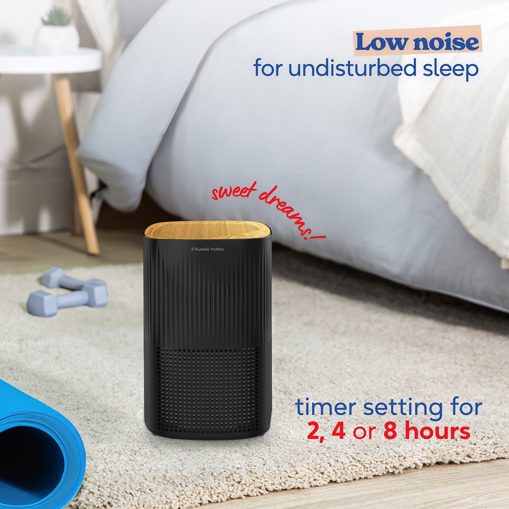 Russell Hobbs Wood and Black Clean Air Mini Aroma Air Purifier Image 4