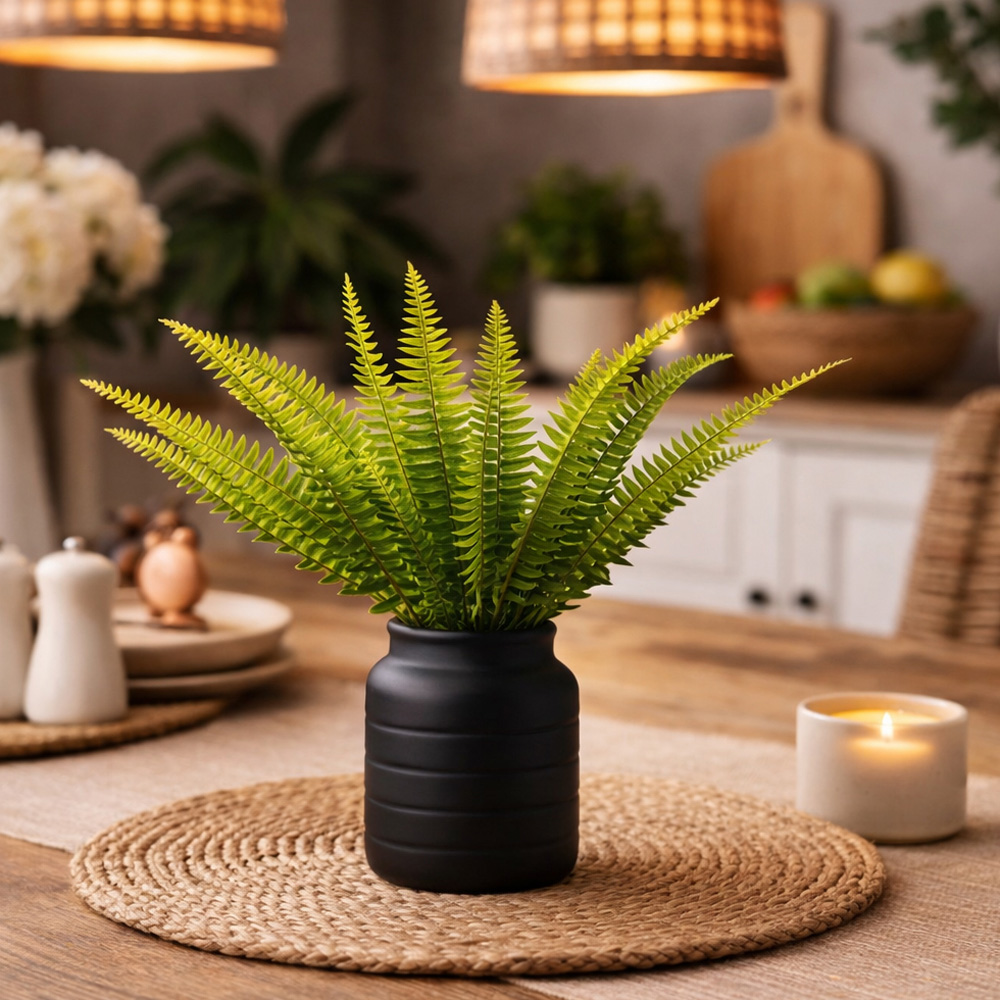 Leaf Black Vase Planter 13 x 14cm Image 7