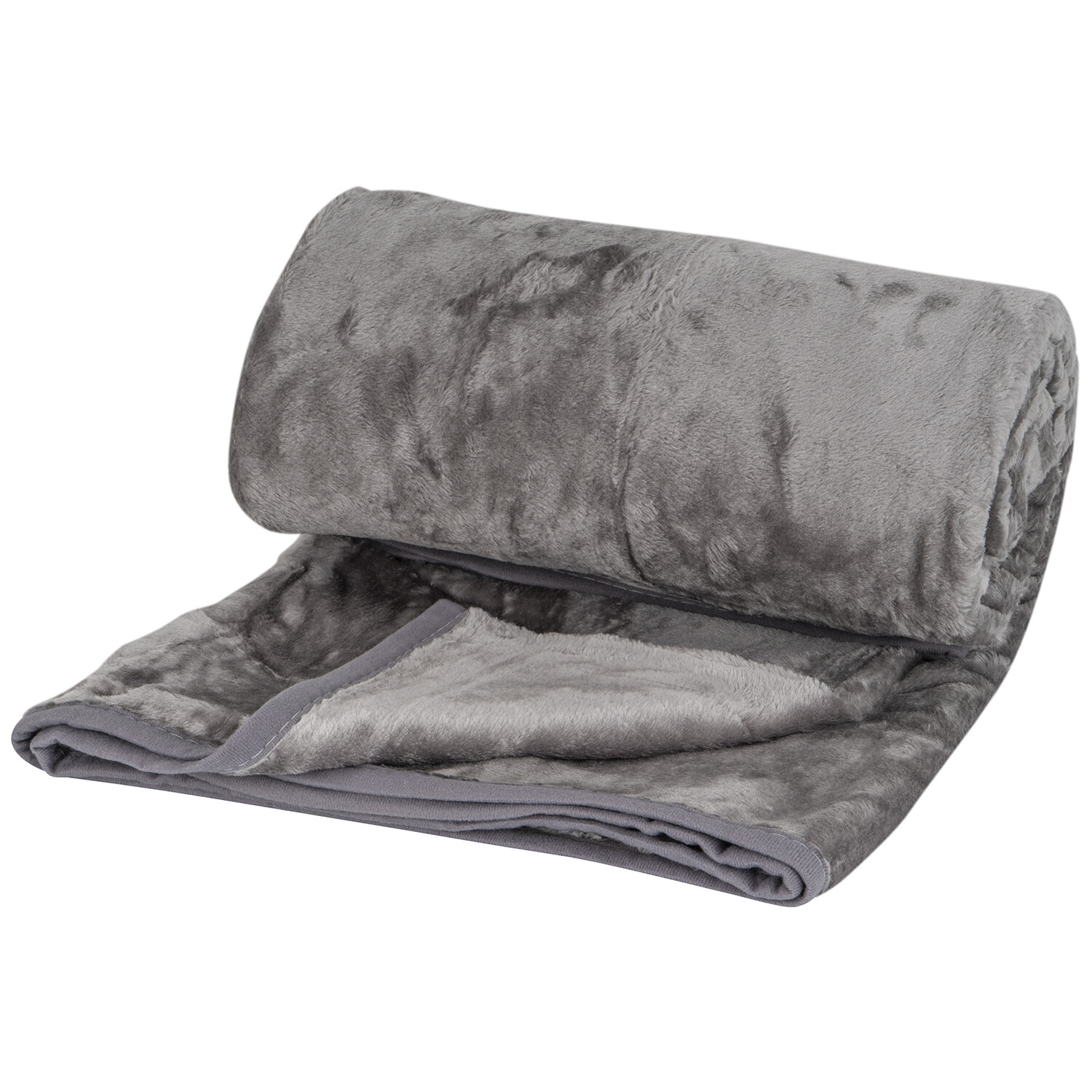 Divante Grey Essential Large Faux Fur Throw 200 x 240cm Image 2