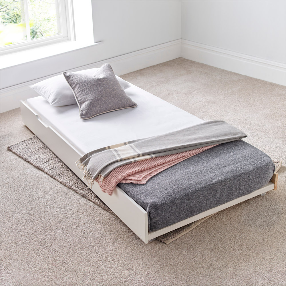 Tyler Single White Bed with Pocket Mattress Image 6