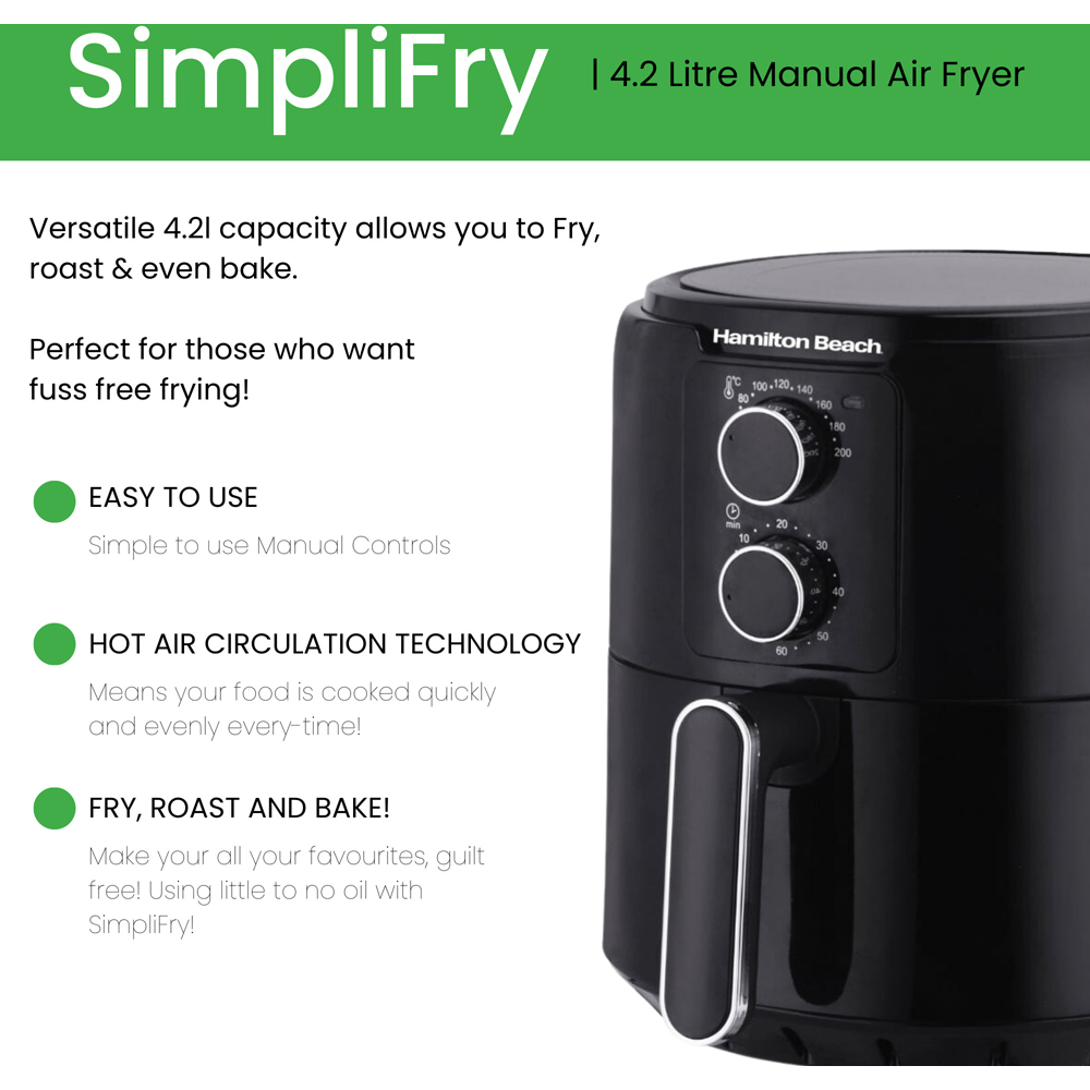 Hamilton Beach HB4001 Simplifry 4.2L Air Fryer Image 7