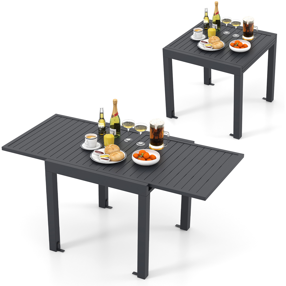 Costway 6 Seater Expandable Dining Table Grey Image 3