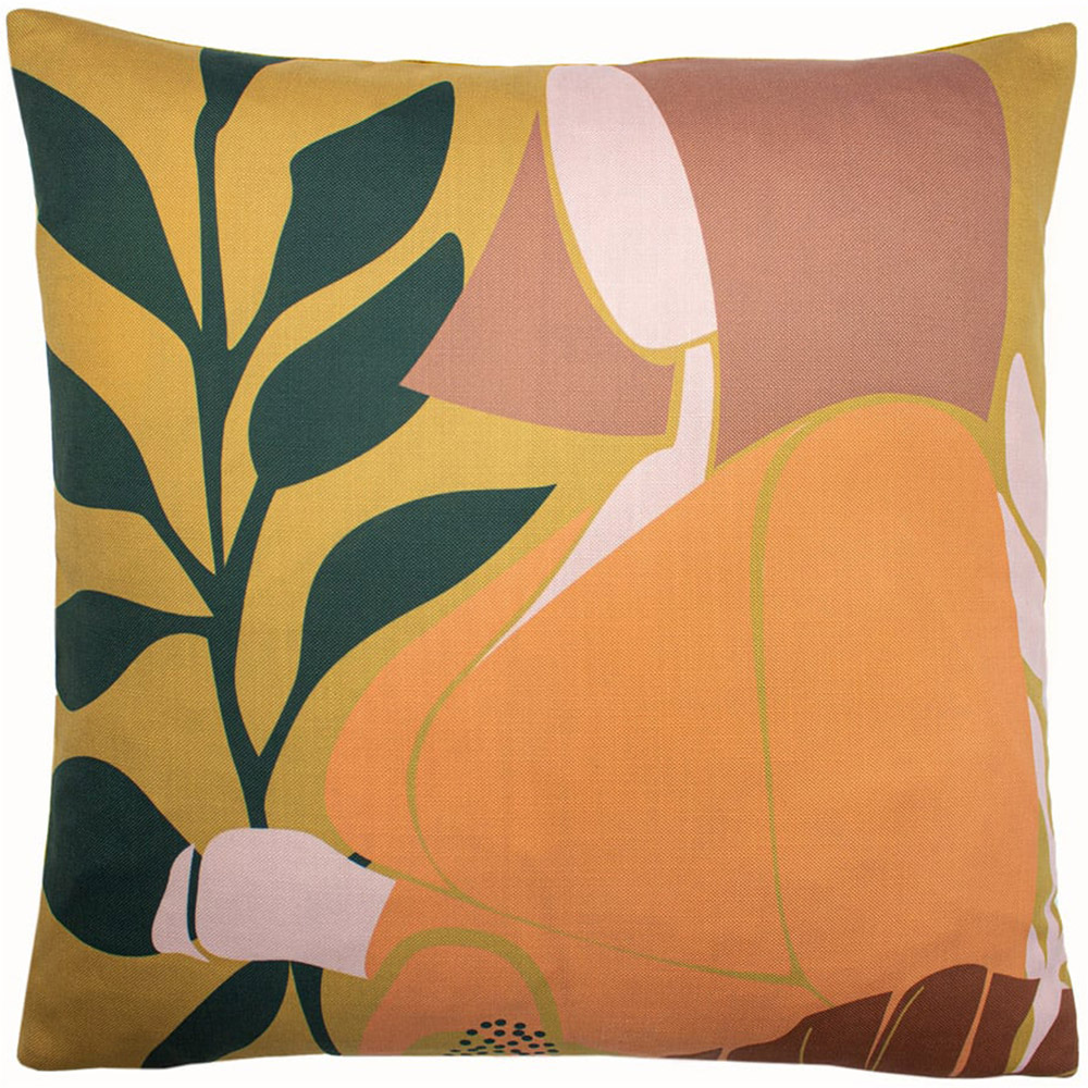 furn. Alma Multicolour Botanical Cushion Image 1