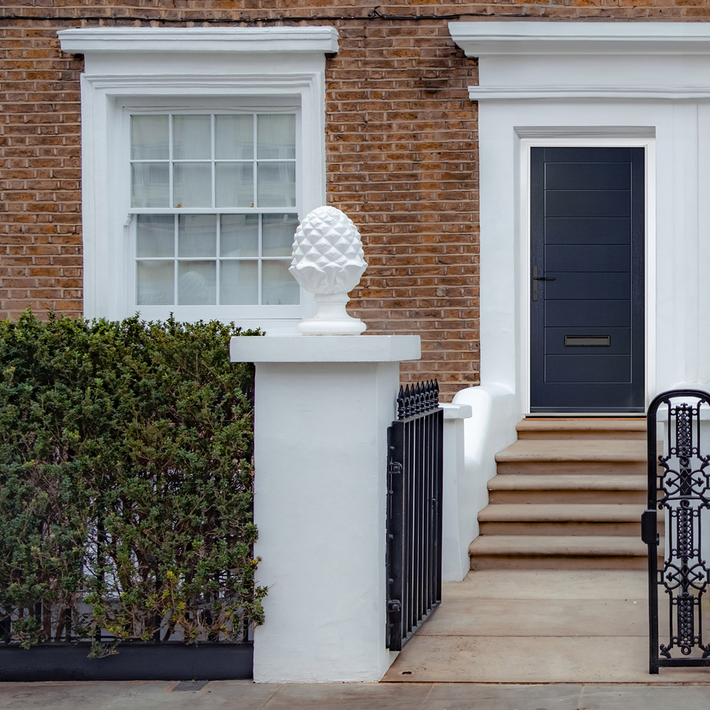 Crystal-Direct Monza Solid Blue GRP No Glass Right Hand Open Front Door 890 x 2090mm Image 2