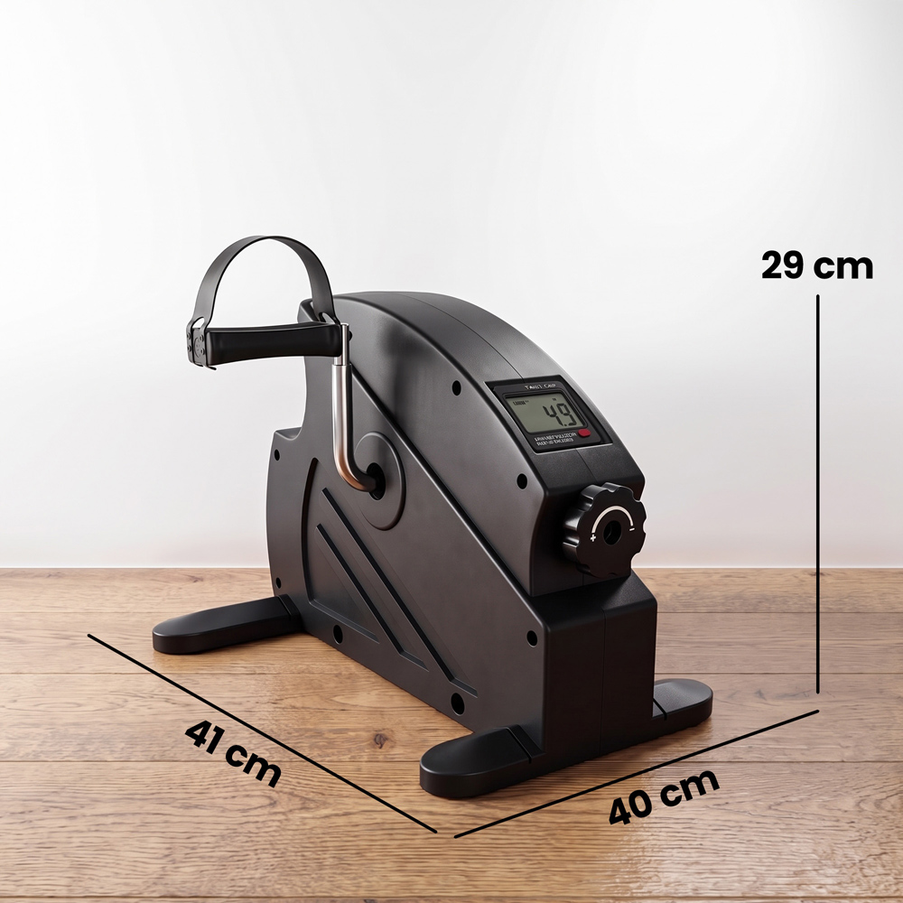 SPORTNOW Black Mini Exercise Bike with Stepless Adjustable Resistance Image 6