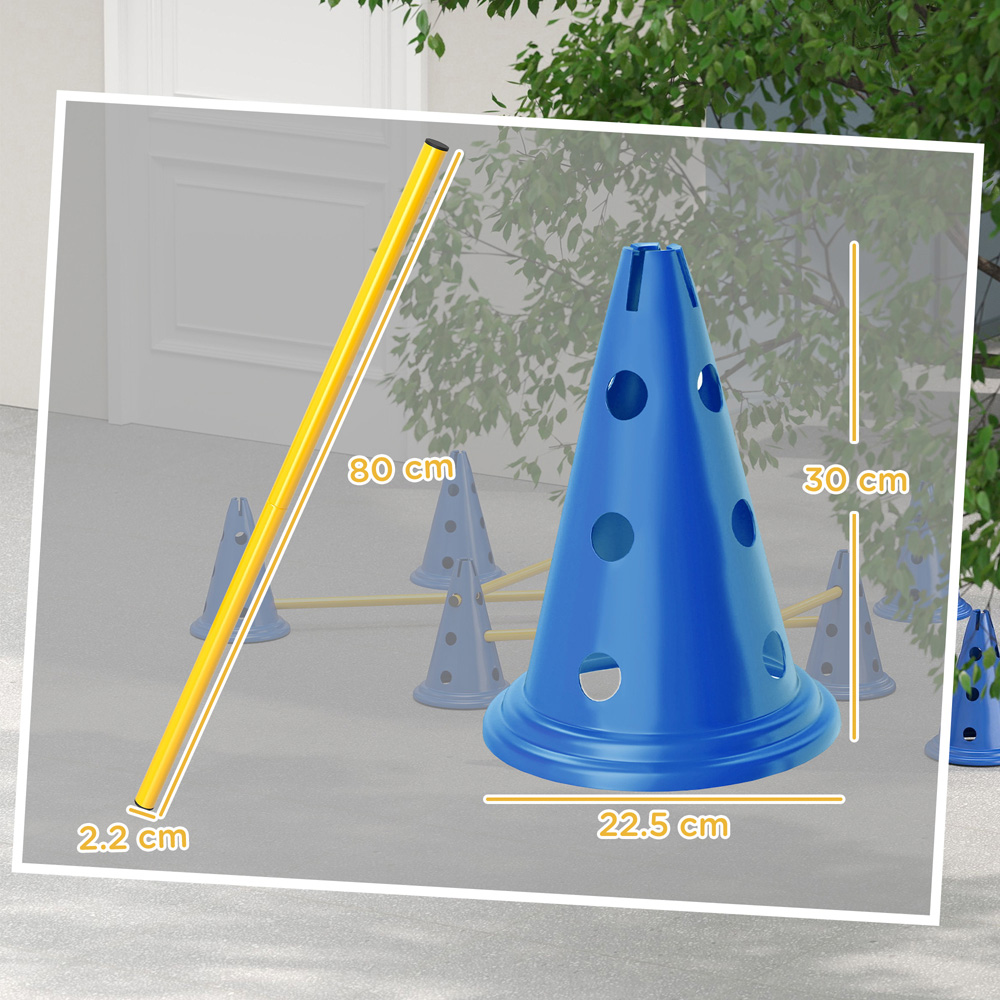 PawHut 8 Piece Blue Dog Agility Training Equipment Set Image 9