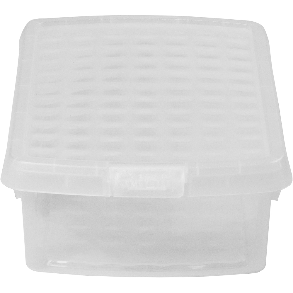 Wham Clip 7L Clear Rectangular Storage Box with Lid 4 Pack Image 4
