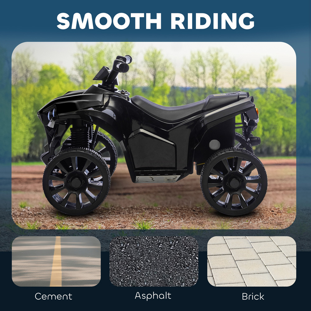 Tommy Toys AIYAPLAY Kids Black Ride On ATV Quad Bike 6V Image 5