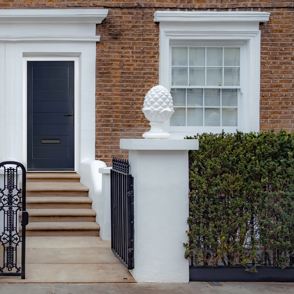 Crystal-Direct Monza Solid Blue GRP No Glass Left Hand Open Front Door 890 x 2090mm Image 2